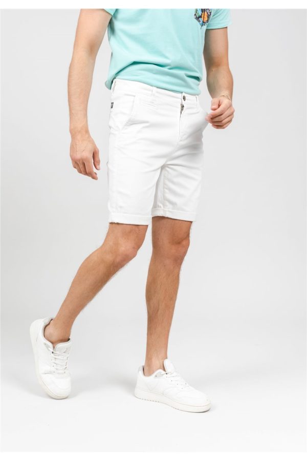 DEELUXE Short chino Slim Varty Écru