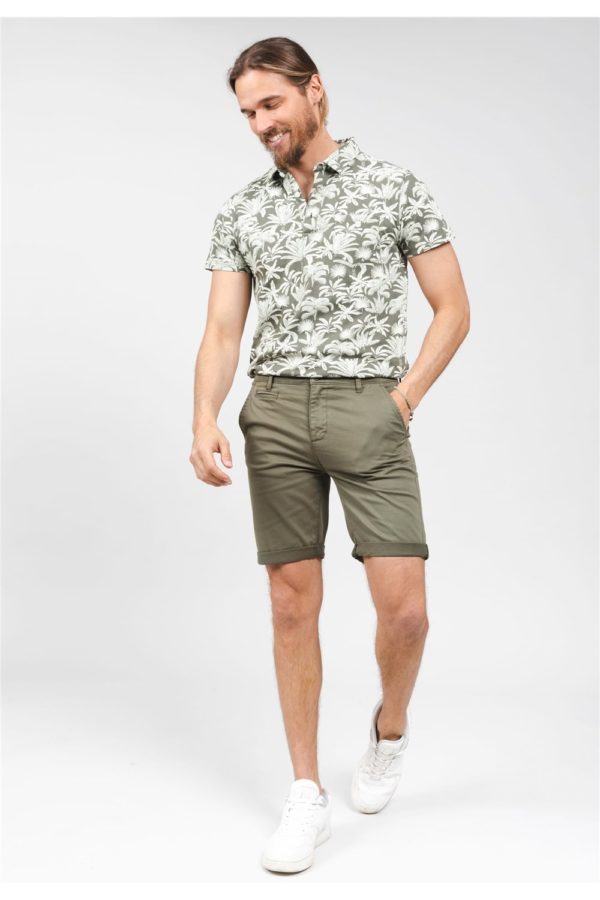 DEELUXE Short chino Slim Varty Kaki