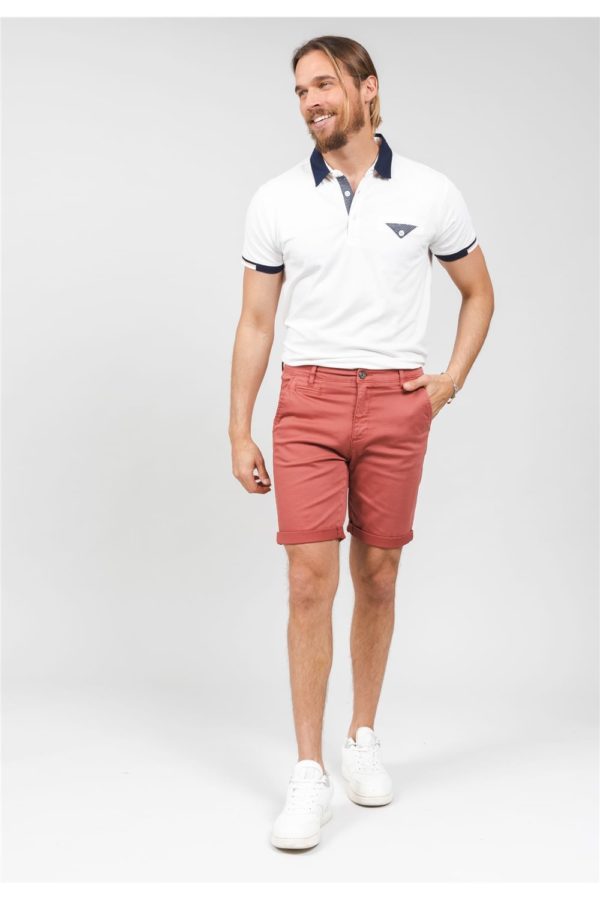 DEELUXE Short chino Slim Varty Pêche