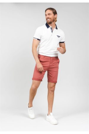 DEELUXE Short chino Slim Varty Pêche