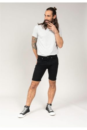 DEELUXE Short en jens Slim Kurt Noir