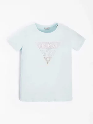 GUESS T-shirt logo triangulaire Vert