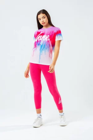 JUST HYPE Ensemble t-shirt et leggings Pink Drip