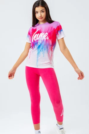 JUST HYPE Ensemble t-shirt et leggings Pink Drip