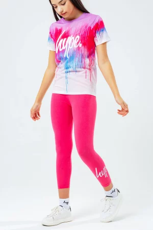 JUST HYPE Ensemble t-shirt et leggings Pink Drip