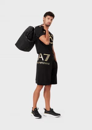 Emporio Armani 7 Bermuda en coton logo séries Noir 2