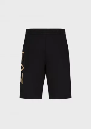 Emporio Armani 7 Bermuda en coton logo séries Noir 4