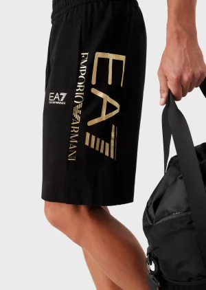 Emporio Armani 7 Bermuda en coton logo séries Noir 5