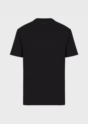 Emporio Armani 7 T-shirt à manches courtes avec grand logo Logo Series Noir et blanc