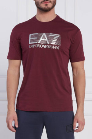 Emporio Armani 7 T-shirt Regular Fit avec imprimé EA7 Bordeaux