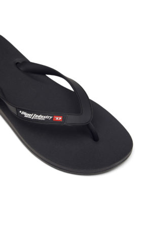 DIESEL Tongs avec sangles à logo Noir