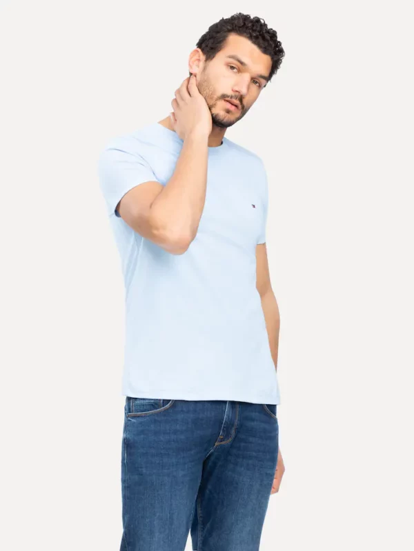 TOMMY HILFIGER T-Shirt col essentiel Bleu 1